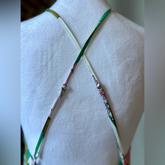 LULUS-Groovy Girl Green Floral Print Wrap Maxi Dress-size medium-NWT - Picture 9 of 14